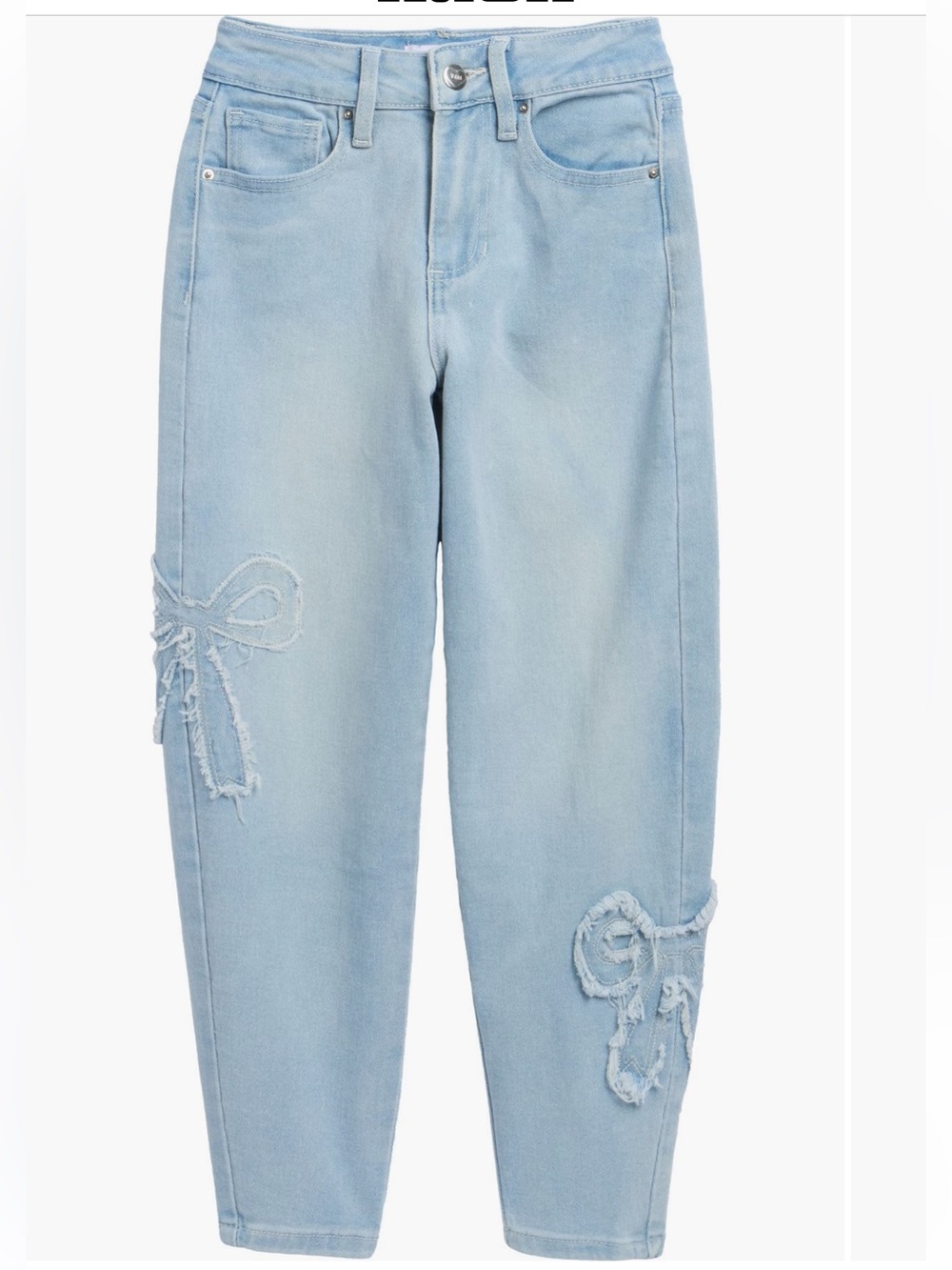 NWT!! YMI Kids Bow Barrel Leg Jeans (Big Kid) Size 10